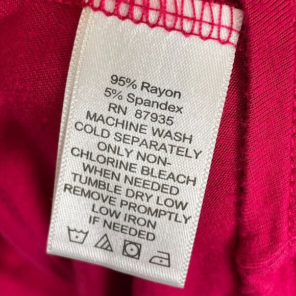 Logo by Lori Goldstein Women Large Pink Stretch Tunic Shirt Top Pockets - Picture 5 of 12